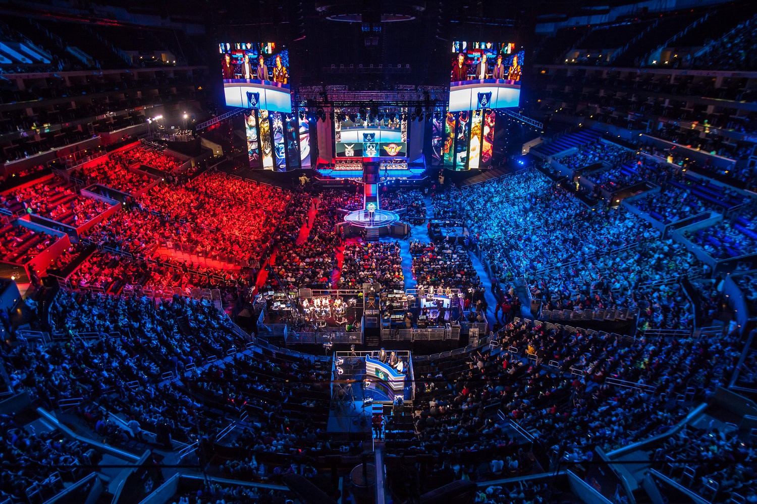 Live esports production studio during the Esports World Cup